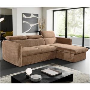 Rozkladacia rohová sedacia súprava do L BEJA, béžová, pravá, s úložným priestoro EGON vyobraziť