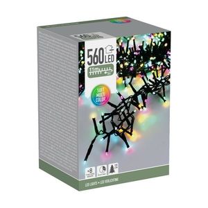 Vonkajšia svetelná reťaz Macaron, 11 m, 560 LED, farby (zelená, oranžová, modrá, ružová), časovač, IP44, 11 m vyobraziť