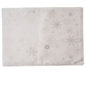 Vianočné Prestieranie vodeodolné Vločky strieborná, 32 x 45 cm vyobraziť