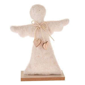 Vianočná dekorácia Textilný anjel 25, 5 cm, chlpatý fleece vyobraziť