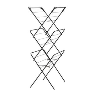 Aldotrade Sušák na prádlo CAMILLA čierna, 62 x 51x 136, 5 cm vyobraziť