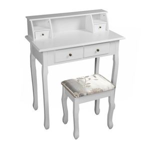 Dekoratívny stolík so stoličkou RODES NEW, biely vyobraziť