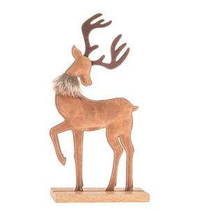 Vianočná dekorácia Jeleň z umelej kože 31 cm, var. II vyobraziť