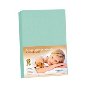 Bellatex Jersey prestieradlo s elastanom tyrkysová, 180 x 200 cm vyobraziť