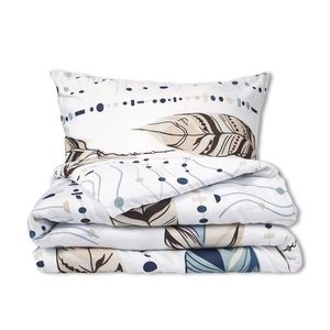 Matex Saténové povlečení Ptačí pera , 140 x 200cm, 70 x 90 cm vyobraziť