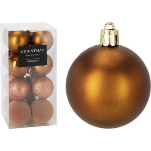 Súprava 16 ks vianočných ozdôb Festive Sparkles, zlatohnedá, pr. 6 cm, plast vyobraziť