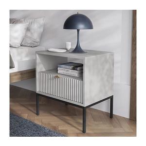 MIRJAN 24 Nočný stolík NOVA 56x54 cm šedá/čierna vyobraziť