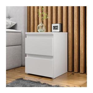 MIRJAN 24 Nočný stolík MALWA 40x30 cm lesklá biela vyobraziť