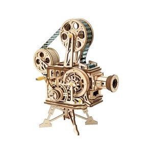 Robotime 3D drevené mechanické puzzle Vitascope filmový projektor 183 ks vyobraziť
