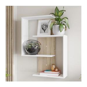 MIRJAN 24 Nástenná polica MORIKO 85x65 cm biela/dub sonoma vyobraziť