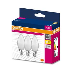 Osram 3PAK LED žiarovka E14 B35 4, 9W 40W 470lm 3000K Warm 220° VALUE vyobraziť