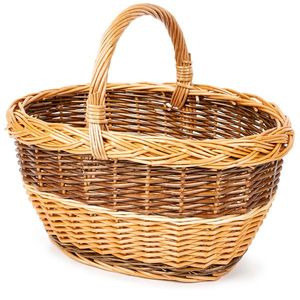 Lakovaný prútený košík na hríby, 38 x 30 x 36 cm vyobraziť