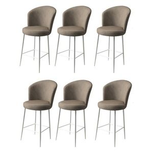 Súprava barových stoličiek Alte Cappuccino and White, 6 ks, 6 ks vyobraziť