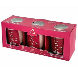 Arome Elements Súprava vonných sviečok 3 ks Oheň vyobraziť