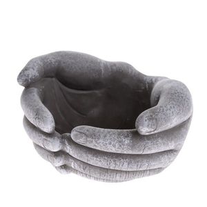 Pietna dekorácia Betónový kvetináč Ruky, 20 x 11, 5 x 20 cm vyobraziť