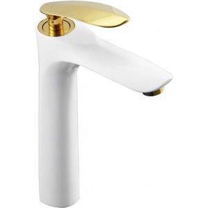 MEXEN - Vysoká umývadlová batéria Lily, biela / zlato 73610-25 vyobraziť