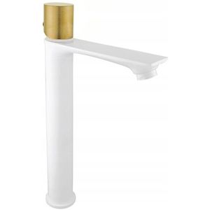 MEXEN/S - Royo One umývadlová batéria vysoká, biela / zlatá 72211-25 vyobraziť