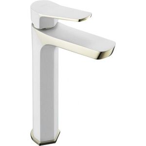 MEXEN - Vysoká umývadlová batéria Lerma, biela / zlato 74310-25 vyobraziť