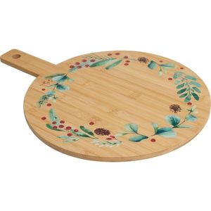 Vianočná servírovacia doštička z bambusu Veniec II vyobraziť