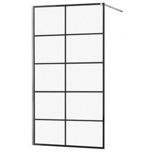 MEXEN/S - KIOTO Sprchová zástena WALK-IN 70x200 cm 8 mm, chróm, čierny vzor 1 800-070-101-01-77 vyobraziť