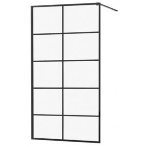MEXEN/S - KIOTO Sprchová zástena WALK-IN 80x200 cm 8 mm, čierna, čierny vzor 1 800-080-101-70-77 vyobraziť