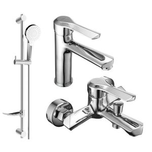 MEXEN/S - Saber DF05 Set umývadlové a vaňové batérie s príslušenstvom, chróm 72103DF05-00 vyobraziť