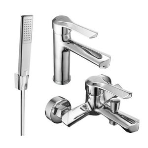 MEXEN/S - Saber R72 Set umývadlové a vaňové batérie s príslušenstvom, chróm 72103R72-00 vyobraziť