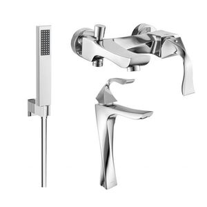 MEXEN/S - Estrella R02 Set umývadlové a vaňové batérie s príslušenstvom, chróm 72313R02-00 vyobraziť