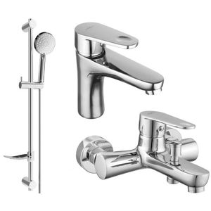 MEXEN/S - Kama DF75 Set umývadlové a vaňové batérie s príslušenstvom, chróm 72503DF75-00 vyobraziť