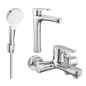 MEXEN/S - Kama R05 Set umývadlové a vaňové batérie s príslušenstvom, chróm 72513R05-00 vyobraziť