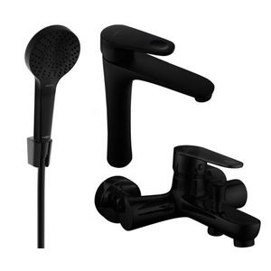 MEXEN/S - Kama R05 Set umývadlové a vaňové batérie s príslušenstvom, čierna 72513R05-70 vyobraziť