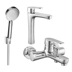 MEXEN/S - Kama R75 Set umývadlové a vaňové batérie s príslušenstvom, chróm 72513R75-00 vyobraziť