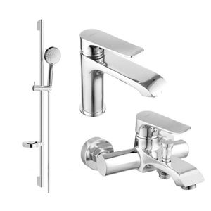 MEXEN/S - Pecos DS75 Set umývadlové a vaňové batérie s príslušenstvom, chróm 72703DS75-00 vyobraziť