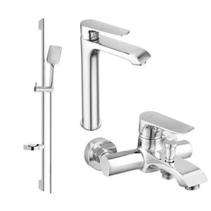 MEXEN/S - Pecos DS62 Set umývadlové a vaňové batérie s príslušenstvom, chróm 72713DS62-00 vyobraziť