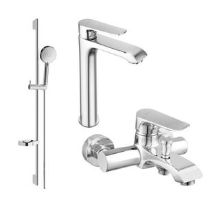 MEXEN/S - Pecos DS75 Set umývadlové a vaňové batérie s príslušenstvom, chróm 72713DS75-00 vyobraziť