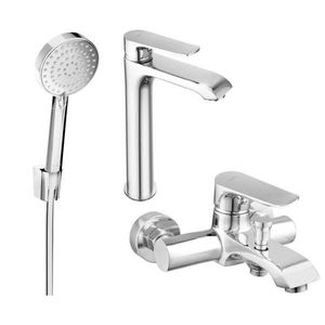 MEXEN/S - Pecos R75 Set umývadlové a vaňové batérie s príslušenstvom, chróm 72713R75-00 vyobraziť