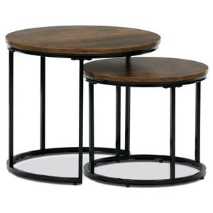 Súprava odkladacích stolkov, staré drevo, 2 ks vyobraziť