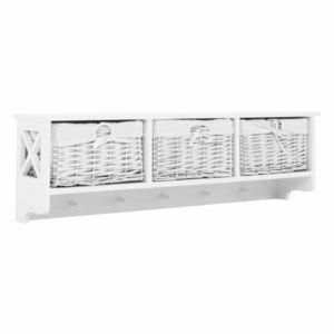 Závesná polica s košíkmi Rafaello, biela vyobraziť