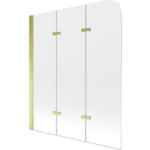 MEXEN - Felix vaňová zástena trojkrídlová 120x140, priehľadný, zlatá 890-120-003-50-00 vyobraziť