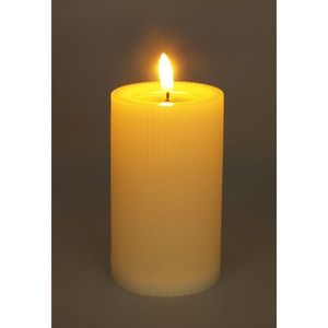 Vonkajšia LED sviečka 7, 5 x 12, 5 cm, béžová, na batérie vyobraziť