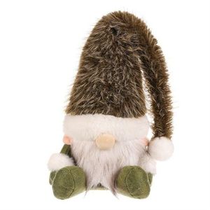 Vianočná dekorácia Škriatok sediaci, v. 20 cm, zelená/biela, 20 CM vyobraziť