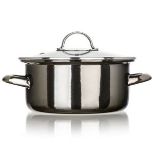 Banquet Hrniec smaltovaný METALLIC Black 20 cm, 2 l, s pokrievkou, 20 cm vyobraziť