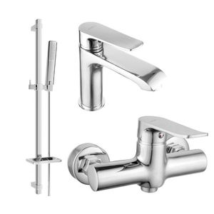 MEXEN/S - Pecos DQ72 SET umývadlová batéria + sprchová s príslušenstvom, chróm 72704DQ72-00 vyobraziť