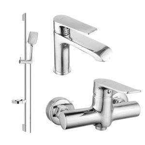 MEXEN/S - Pecos DS62 SET umývadlová batéria + sprchová s príslušenstvom, chróm 72704DS62-00 vyobraziť