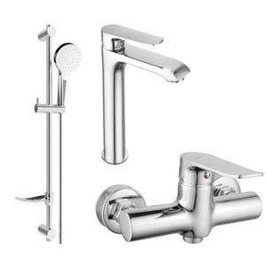 MEXEN/S - Pecos DF05 SET umývadlová batéria + sprchová s príslušenstvom, chróm 72714DF05-00 vyobraziť