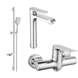 MEXEN/S - Pecos DS62 SET umývadlová batéria + sprchová s príslušenstvom, chróm 72714DS62-00 vyobraziť