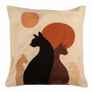 Pletená obliečka na vankúš Mačky, 45 x 45 cm vyobraziť