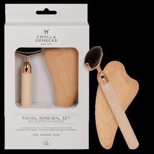 Masážny valček a doštička na tvár Gua Sha Obsidian vyobraziť