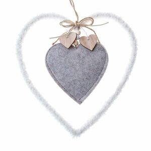 Textílie závesné srdce 22, 5 cm, fleece vyobraziť