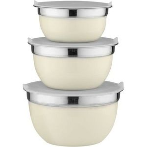 Florina Súprava 3 nehrdz. misiek s vekami, krémová vyobraziť